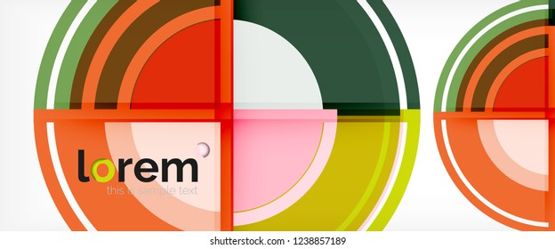 Multicolored round shapes abstract background, vector illustration