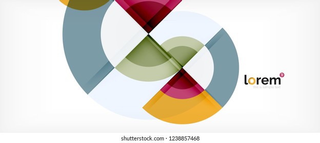 Multicolored round shapes abstract background, vector illustration