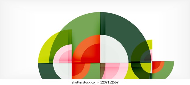 Fondo abstracto de formas redondeadas multicolores, ilustración vectorial