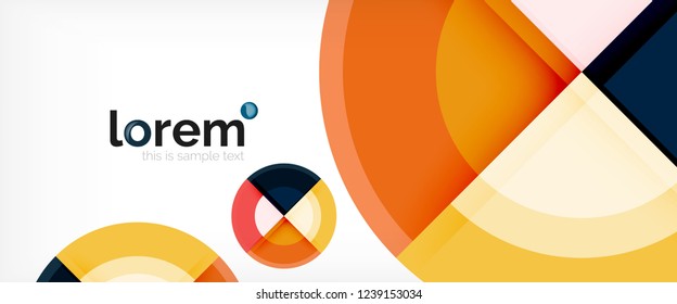 Multicolored round shapes abstract background, vector illustration