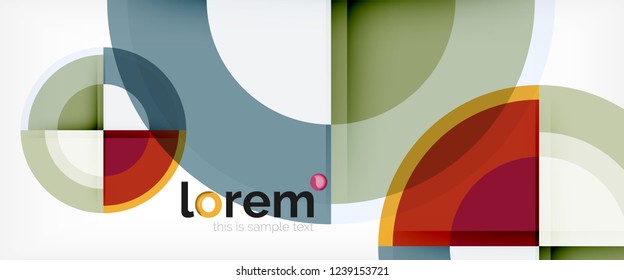 Multicolored round shapes abstract background, vector illustration