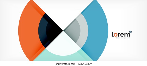 Multicolored round shapes abstract background, vector illustration