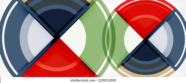 Multicolored round shapes abstract background, vector illustration