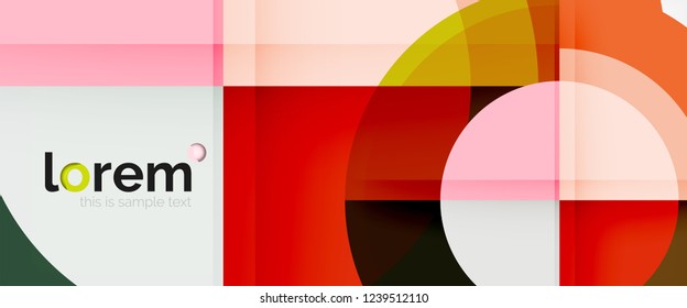 Multicolored round shapes abstract background, vector illustration