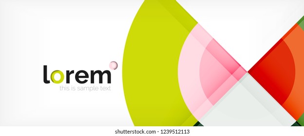 Multicolored round shapes abstract background, vector illustration