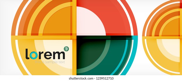 Multicolored round shapes abstract background, vector illustration
