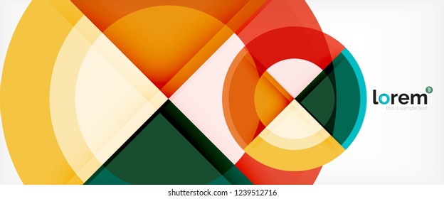 Multicolored round shapes abstract background, vector illustration