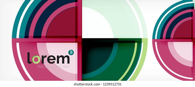 Multicolored round shapes abstract background, vector illustration