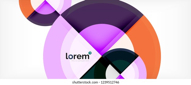 Multicolored round shapes abstract background, vector illustration