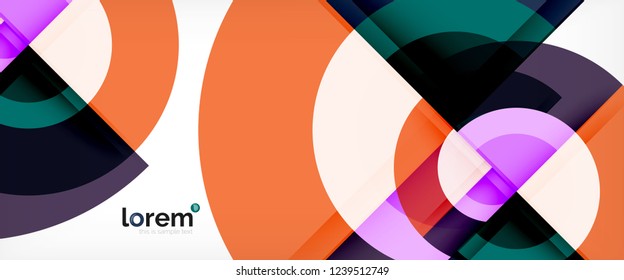 Multicolored round shapes abstract background, vector illustration