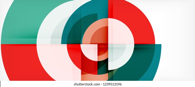 Multicolored round shapes abstract background, vector illustration