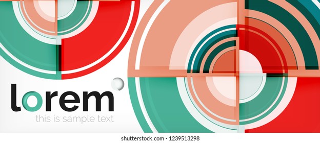 mehrfarbige runde Formen abstrakter Hintergrund, Vektorgrafik