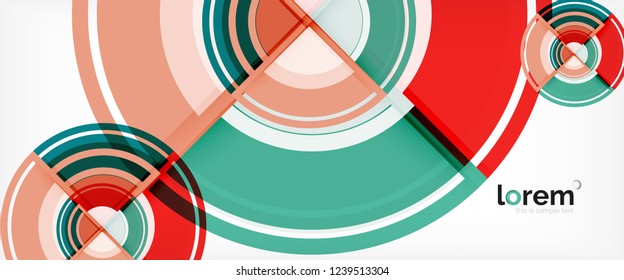 Multicolored round shapes abstract background, vector illustration