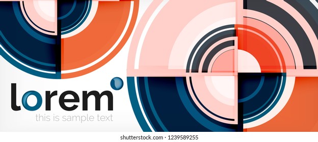 Multicolored round shapes abstract background, vector illustration