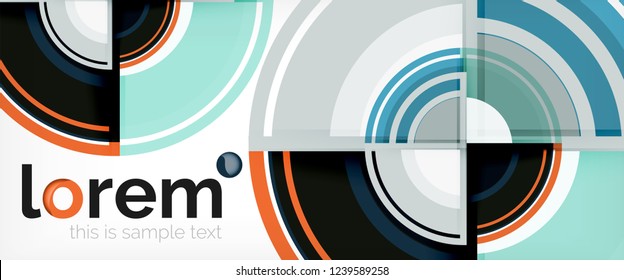 Fondo abstracto de formas redondeadas multicolores, ilustración vectorial