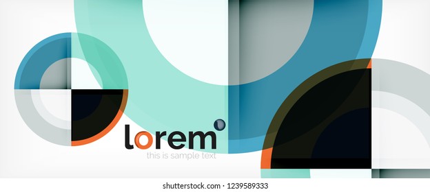 Fondo abstracto de formas redondeadas multicolores, ilustración vectorial
