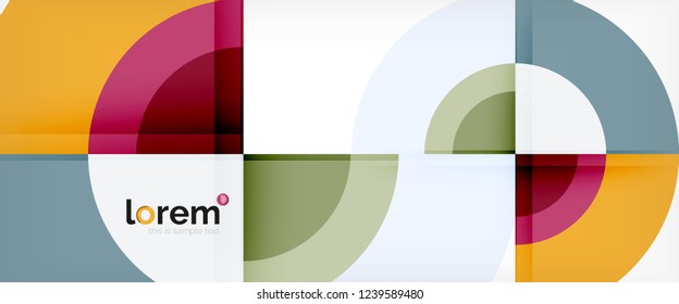 Multicolored round shapes abstract background, vector illustration