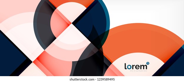 Multicolored round shapes abstract background, vector illustration