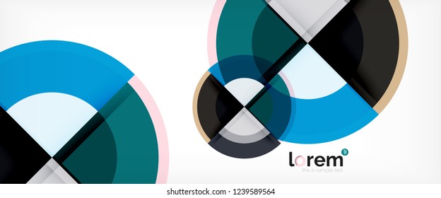 Multicolored round shapes abstract background, vector illustration