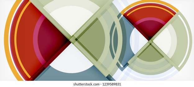 Multicolored round shapes abstract background, vector illustration