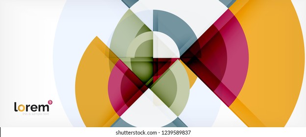 Multicolored round shapes abstract background, vector illustration
