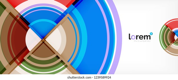 Multicolored round shapes abstract background, vector illustration