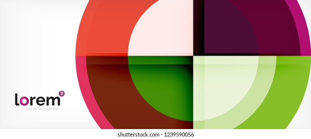 mehrfarbige runde Formen abstrakter Hintergrund, Vektorgrafik