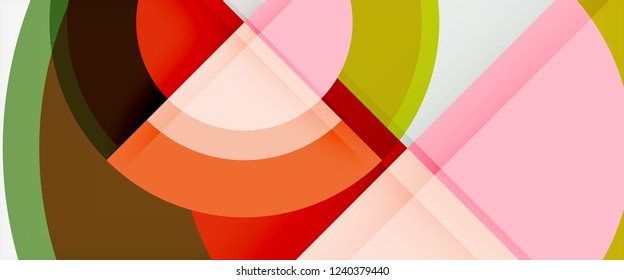 Fondo abstracto de formas redondeadas multicolores, ilustración vectorial