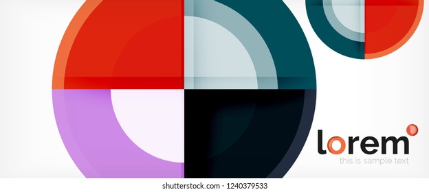 Multicolored round shapes abstract background, vector illustration