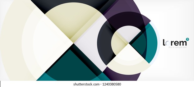 Multicolored round shapes abstract background, vector illustration