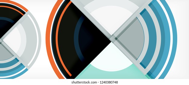 Fondo abstracto de formas redondeadas multicolores, ilustración vectorial