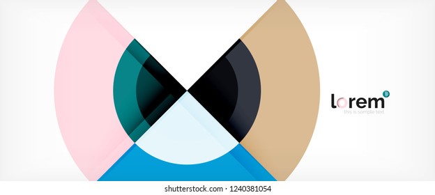 Multicolored round shapes abstract background, vector illustration
