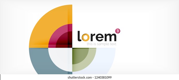 Multicolored round shapes abstract background, vector illustration