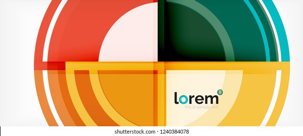Fondo abstracto de formas redondeadas multicolores, ilustración vectorial
