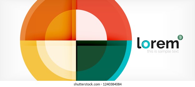 Multicolored round shapes abstract background, vector illustration