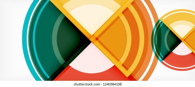 Multicolored round shapes abstract background, vector illustration