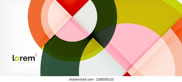 Multicolored round shapes abstract background, vector illustration