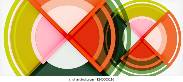 Fondo abstracto de formas redondeadas multicolores, ilustración vectorial