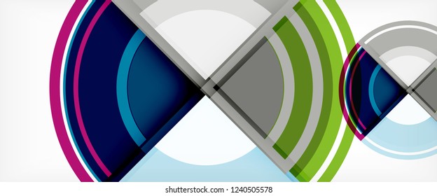 Multicolored round shapes abstract background, vector illustration