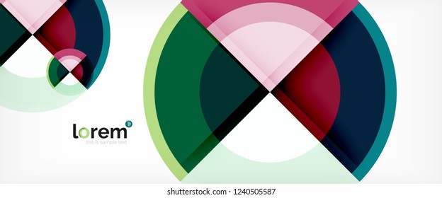 Multicolored round shapes abstract background, vector illustration