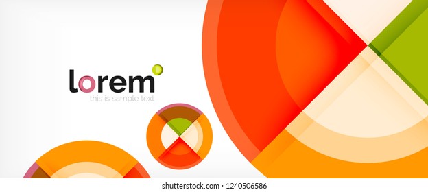 mehrfarbige runde Formen abstrakter Hintergrund, Vektorgrafik