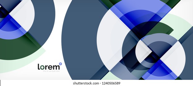 Multicolored round shapes abstract background, vector illustration