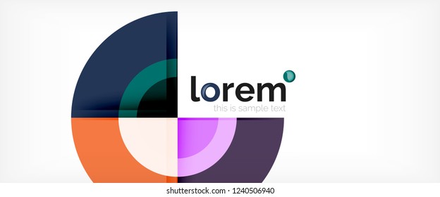 Fondo abstracto de formas redondeadas multicolores, ilustración vectorial