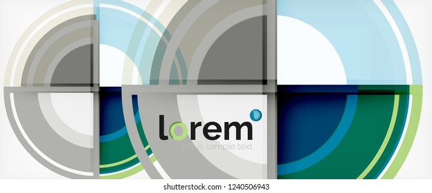 Multicolored round shapes abstract background, vector illustration