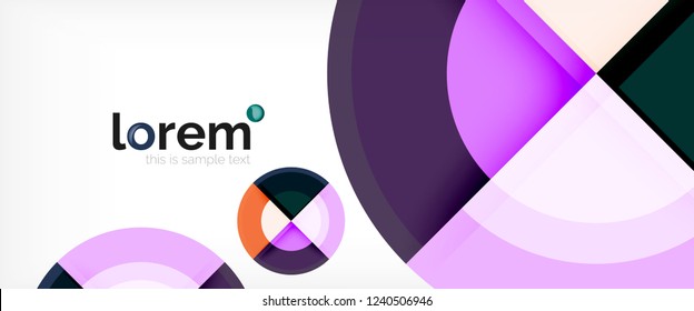 Multicolored round shapes abstract background, vector illustration