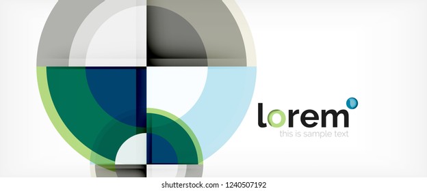 Multicolored round shapes abstract background, vector illustration