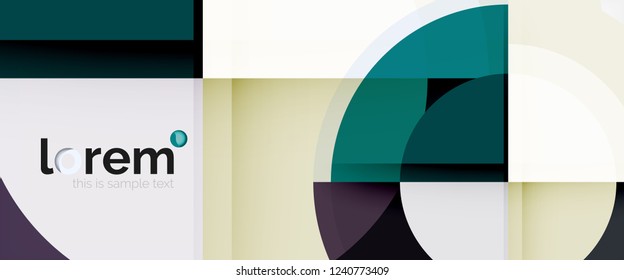 Multicolored round shapes abstract background, vector illustration