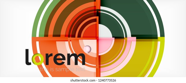 Multicolored round shapes abstract background, vector illustration