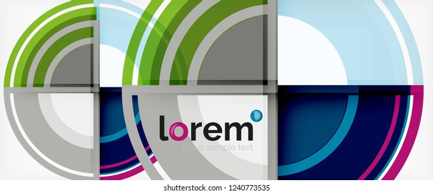 Multicolored round shapes abstract background, vector illustration