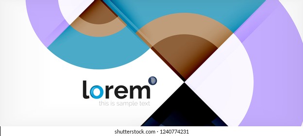 Multicolored round shapes abstract background, vector illustration